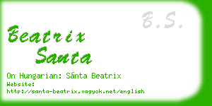 beatrix santa business card