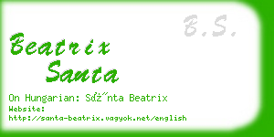 beatrix santa business card